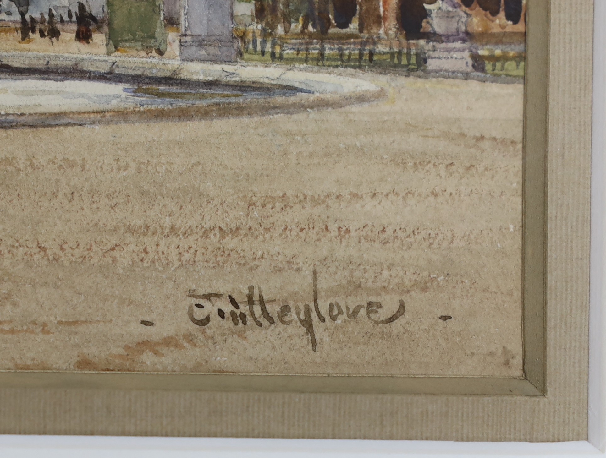 John Fulleylove (1845-1908), watercolour, 'Tuilleries Gardens, Paris', signed, 13 x 18cm